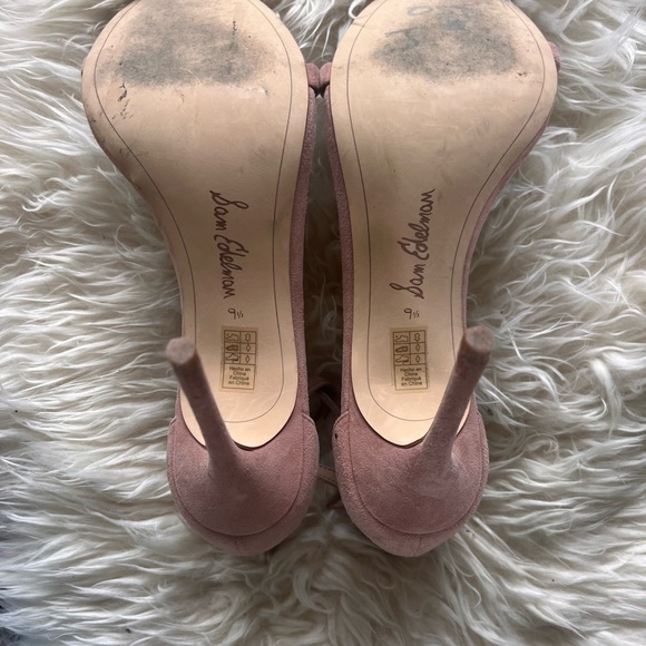 Sam Edelman Pale Pink (blush) Suede Heels 9.5 - Picture 4 of 5